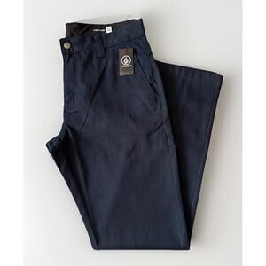 Volcom Pants Men’s 29”x32” Blue V Monty Cotton Flat Front Chino Skate Modern Fit